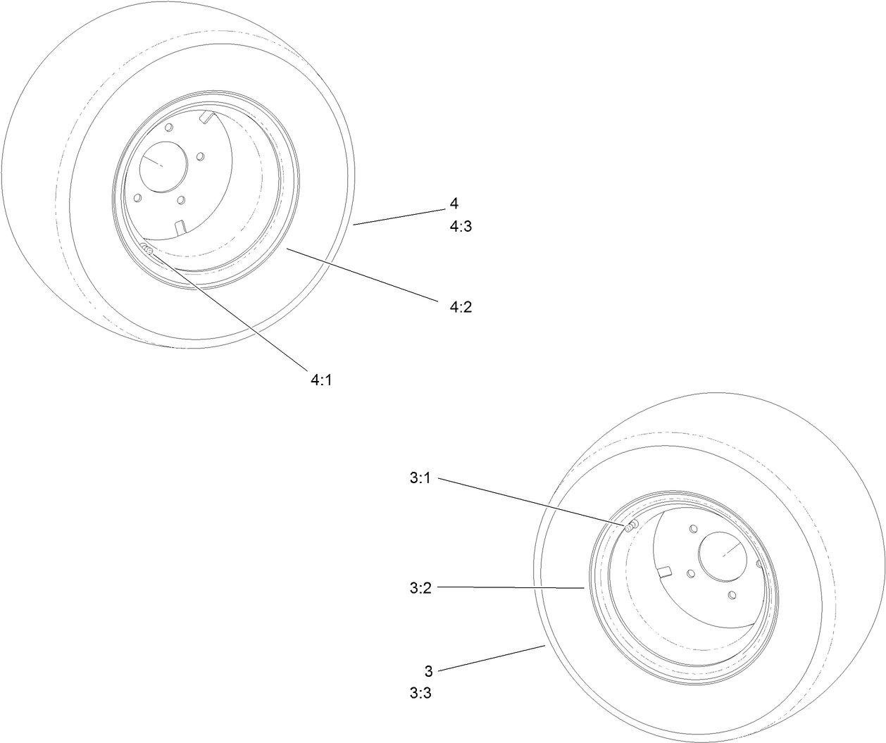 23 Inch Wheel and Tire Assembly