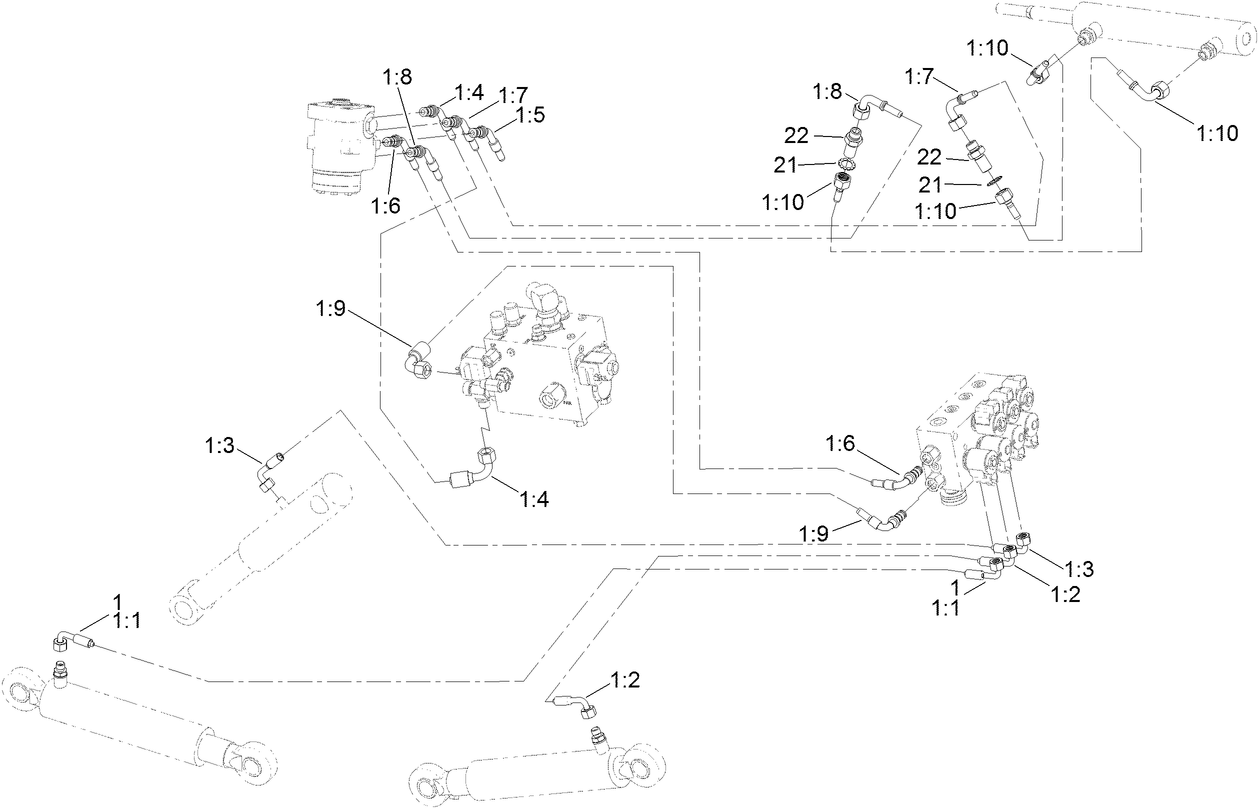 Lift Hydraulic Hose Routing Assembly
