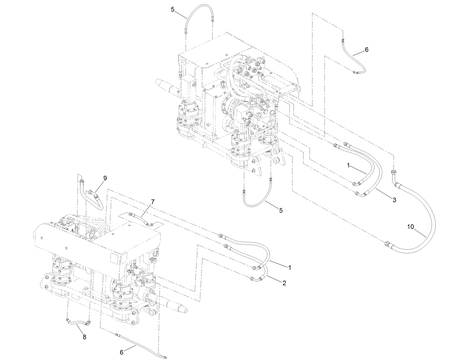 Thrust Frame Hydraulic Hose Assembly No. 7