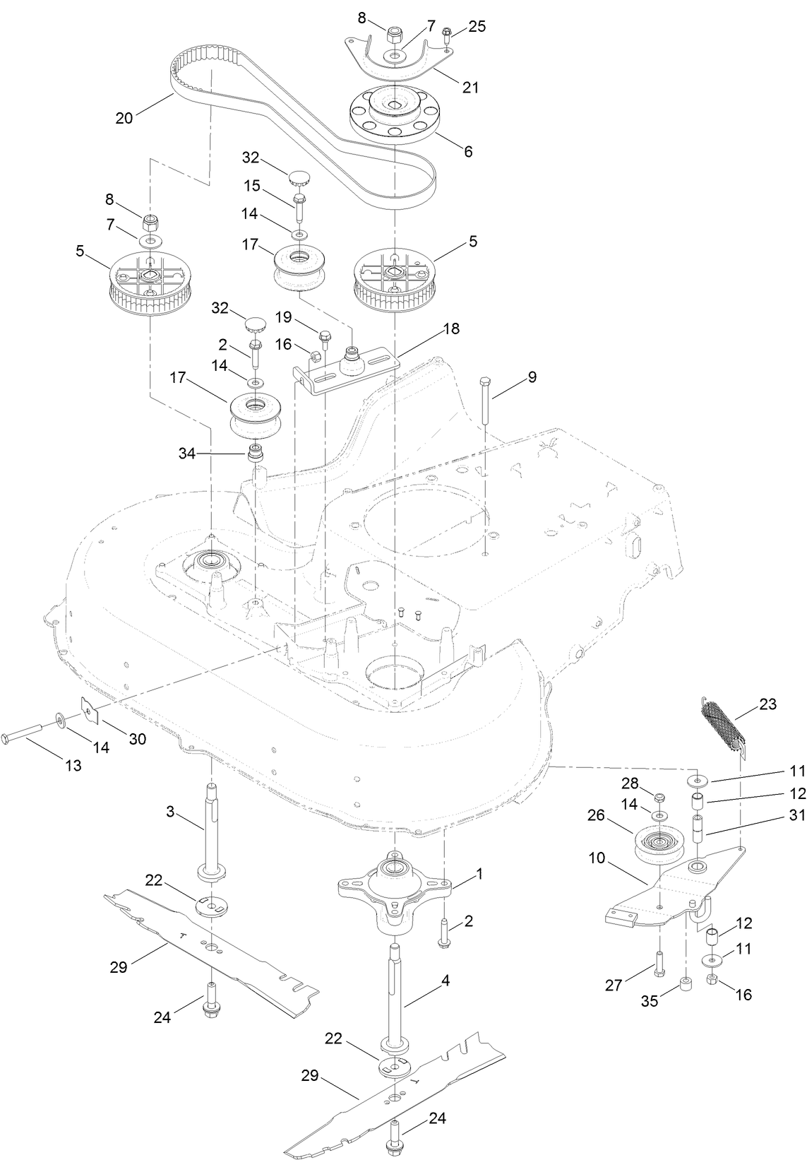 Spindle and Blade Assembly