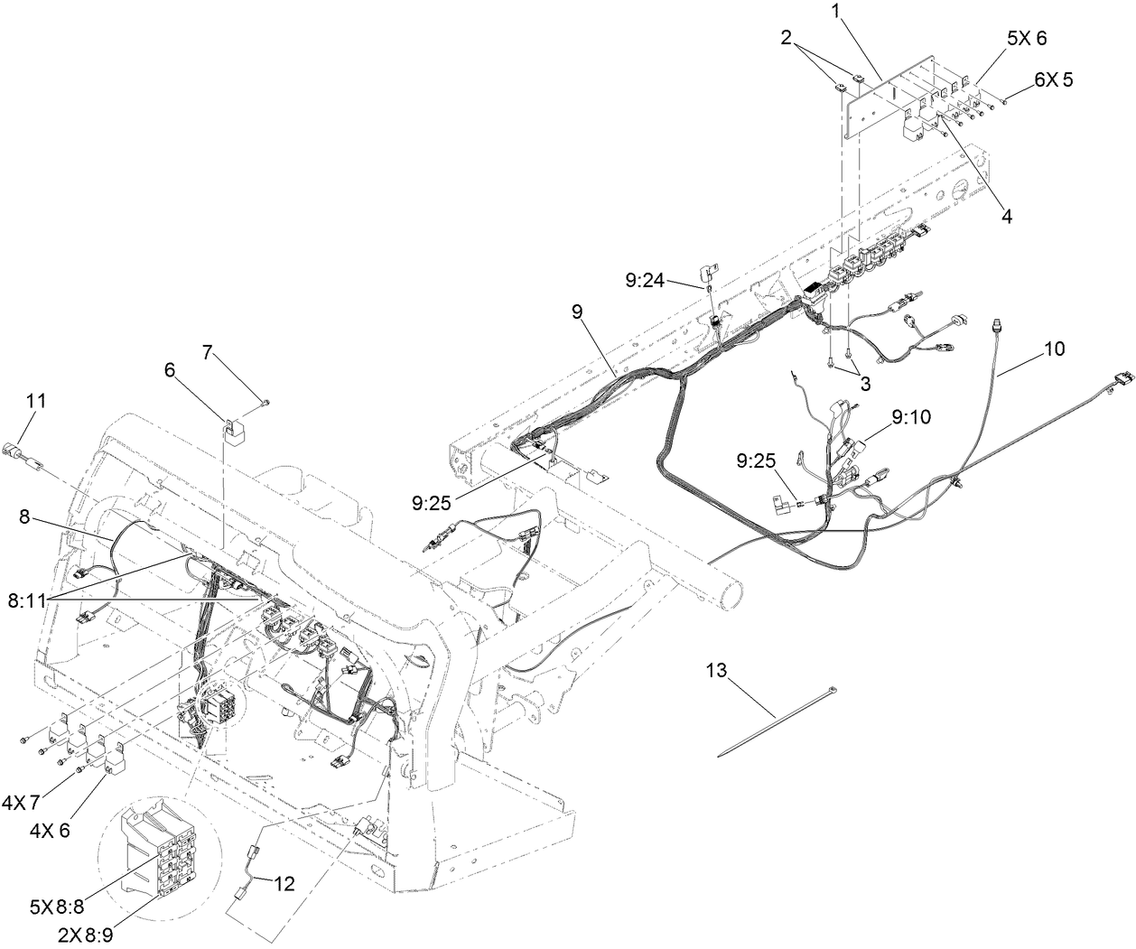 Front and Rear Wire Harness Assembly