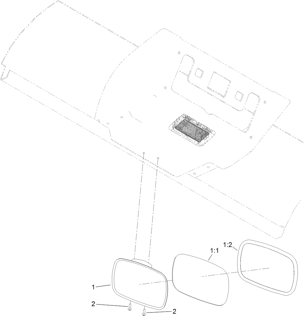 GTX Interior Mirror Assembly