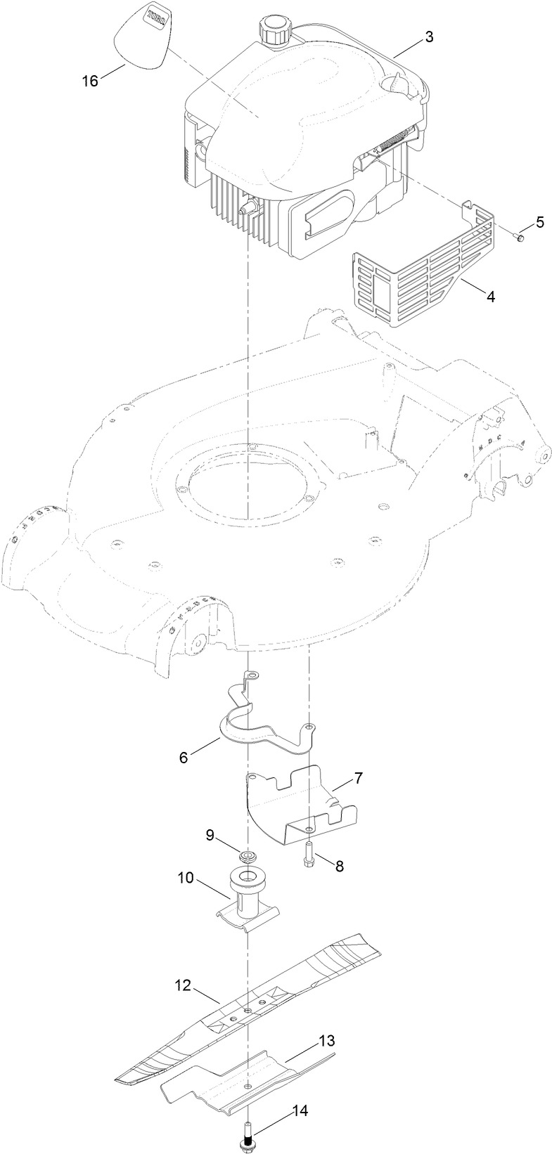 Engine and Blade Assembly