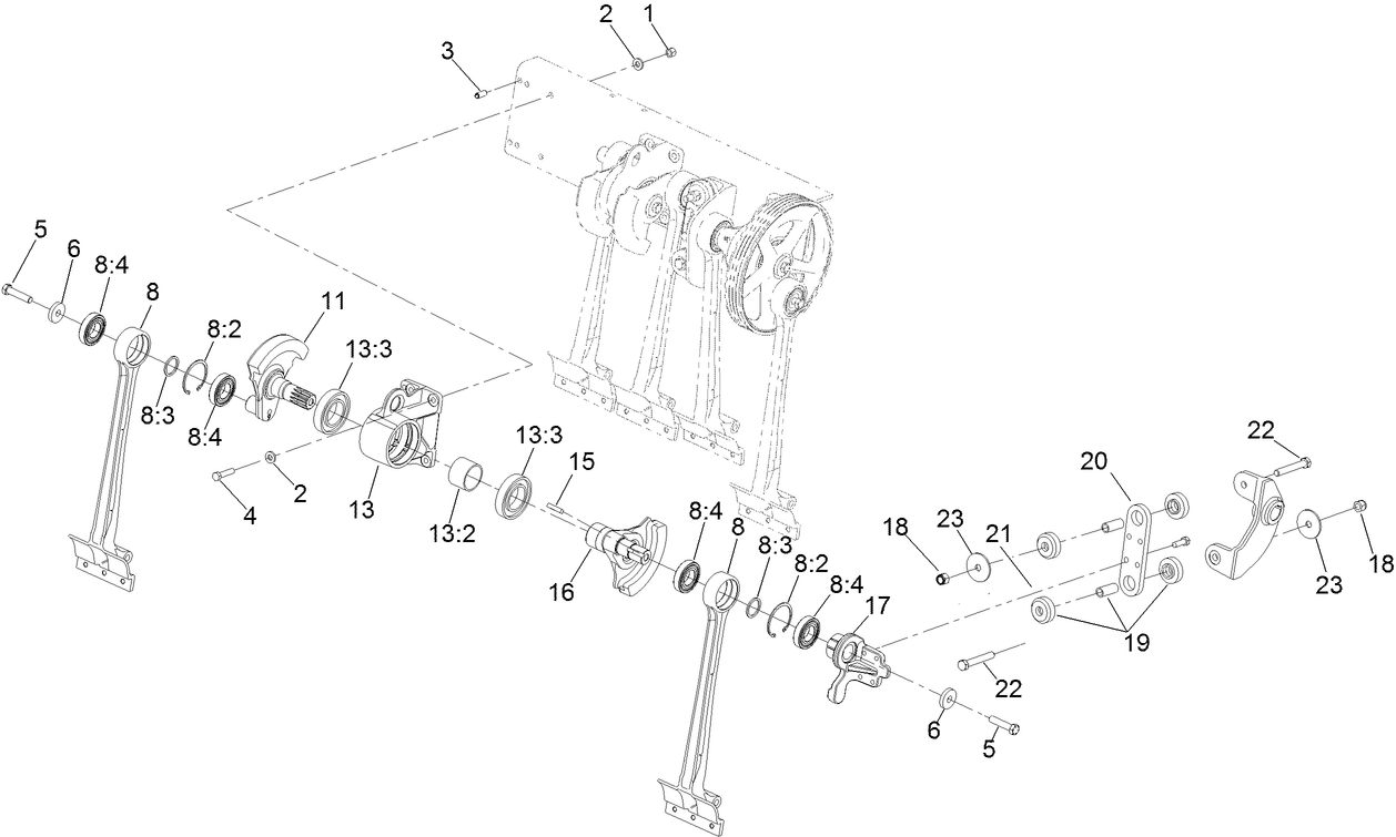 Coring Head Crank No. 5 and 6 Assembly