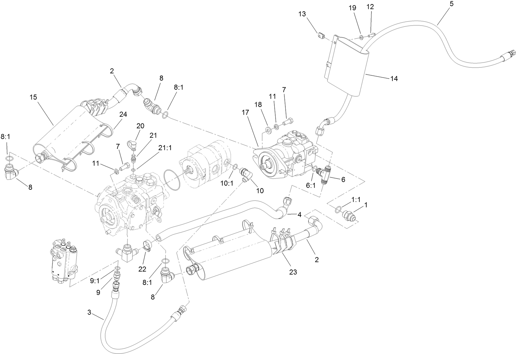Hydraulic Plumbing Assembly