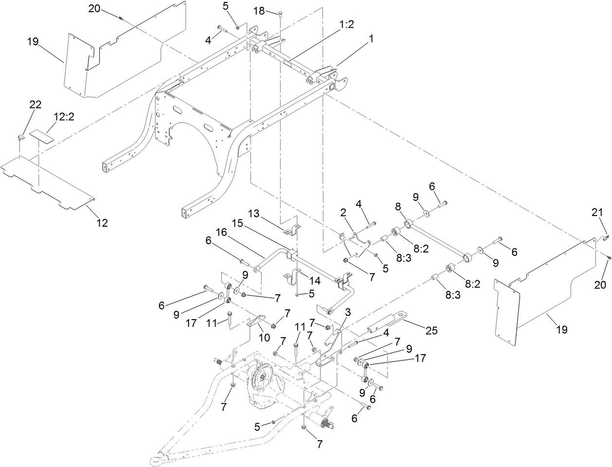 Rear Frame and Suspension Assembly