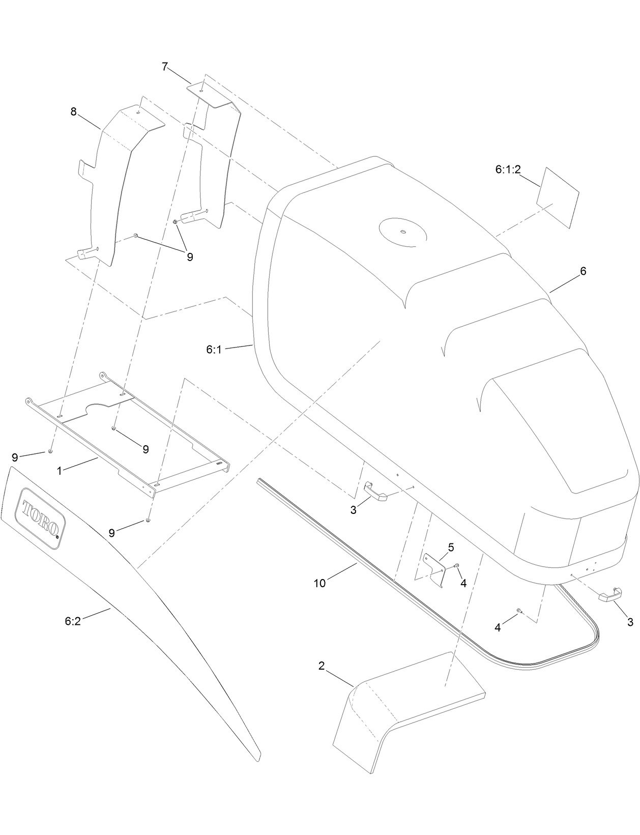 Front Hood Assembly No. 136-1554