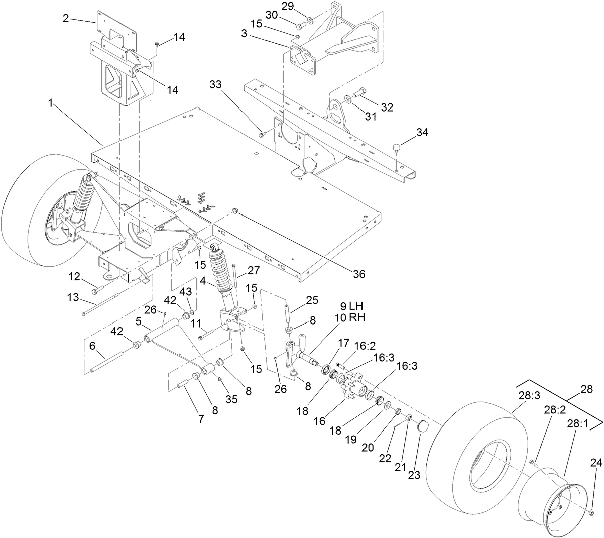 Front Frame and Suspension Assembly