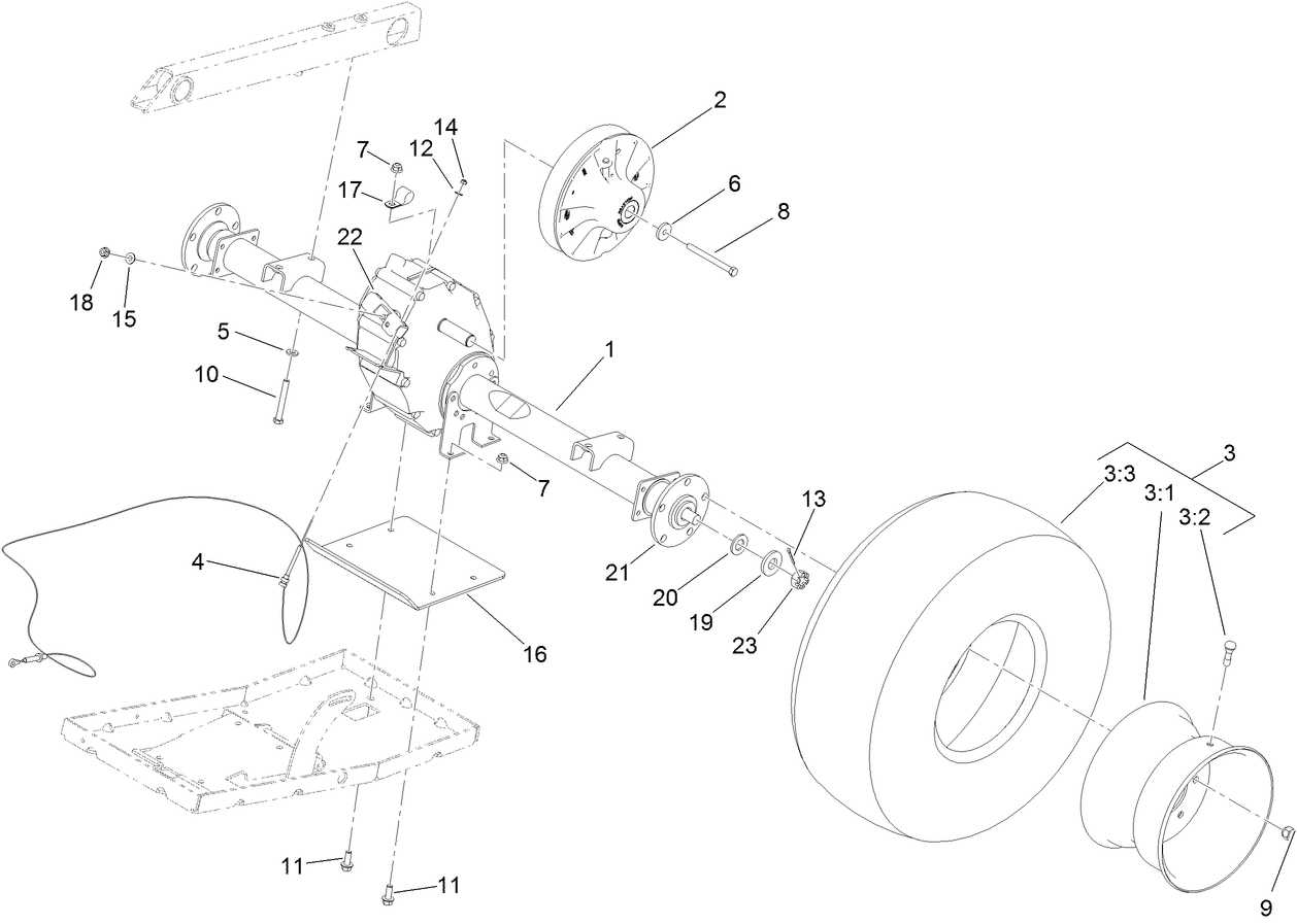 Rear Axle Drive System Assembly