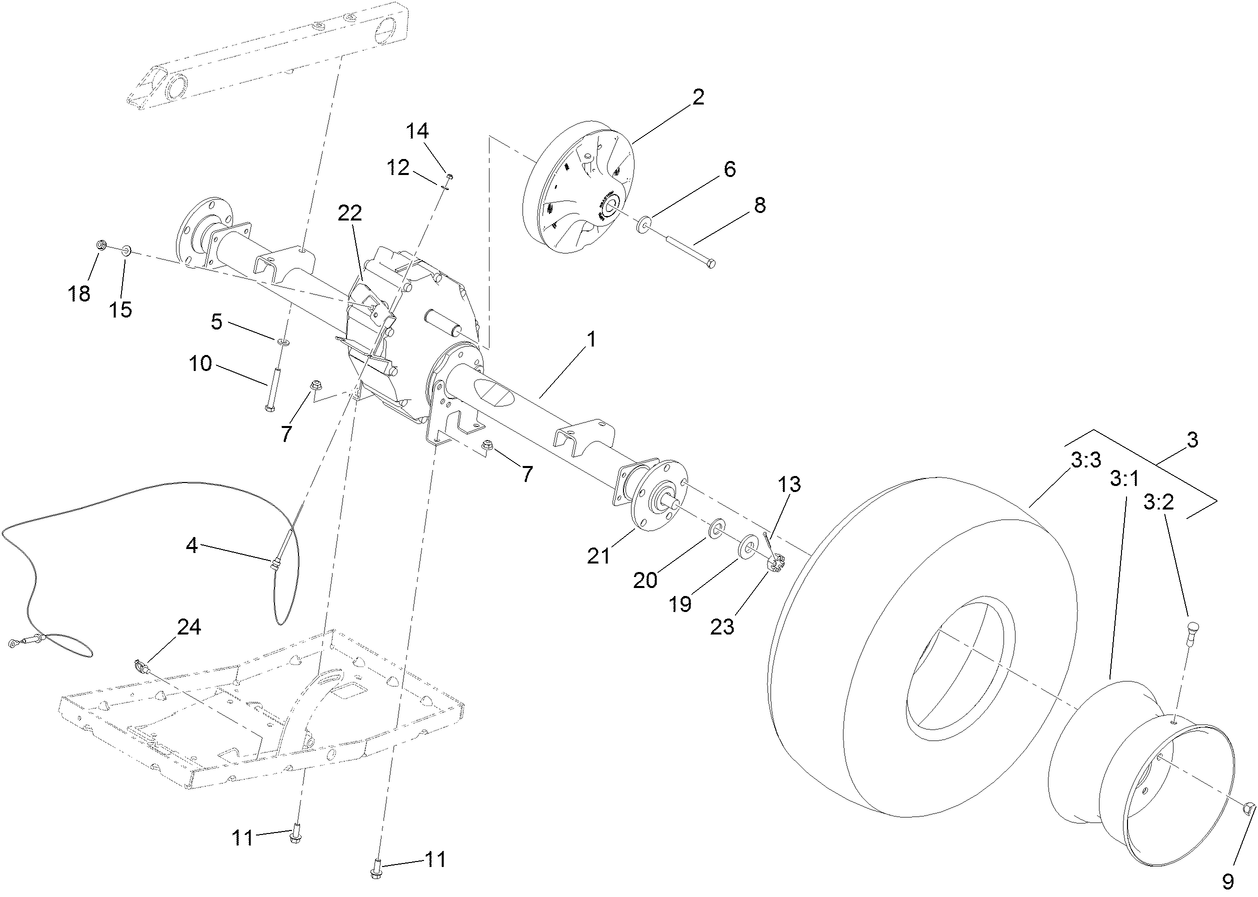 Rear Axle Drive System Assembly
