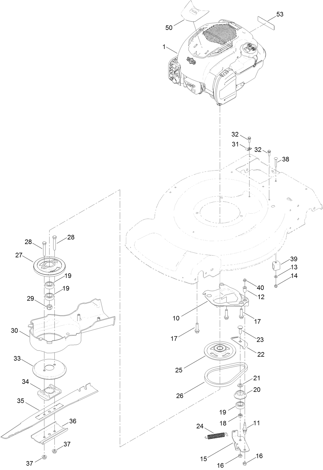 Engine and Blade Assembly