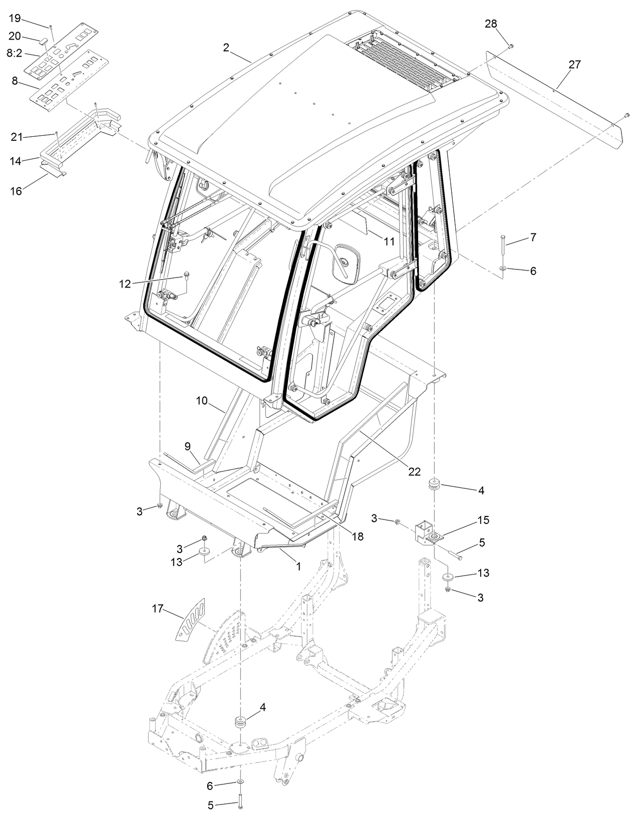 Cab Mounting Assembly