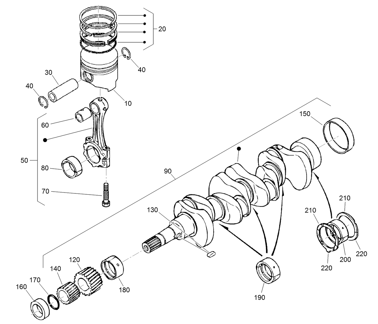 Piston and Crankshaft Assembly