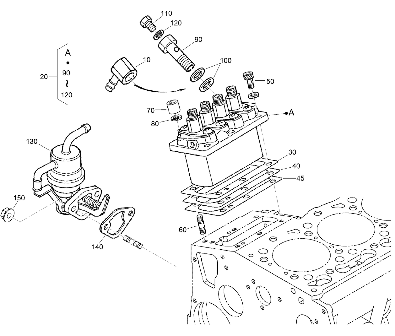 Injection Pump and Fuel Pump Assembly