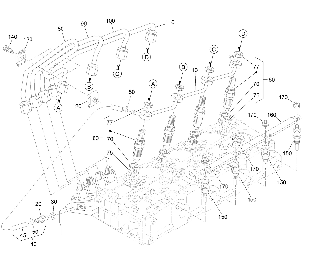 Nozzle Holder and Glow Plug Assembly
