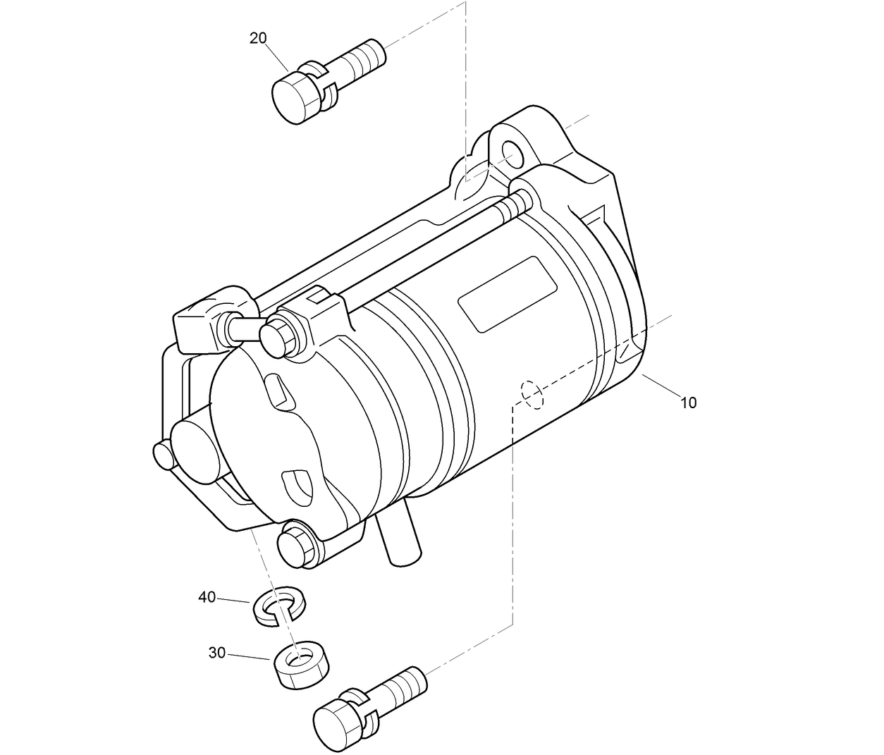 Starter Installation Assembly