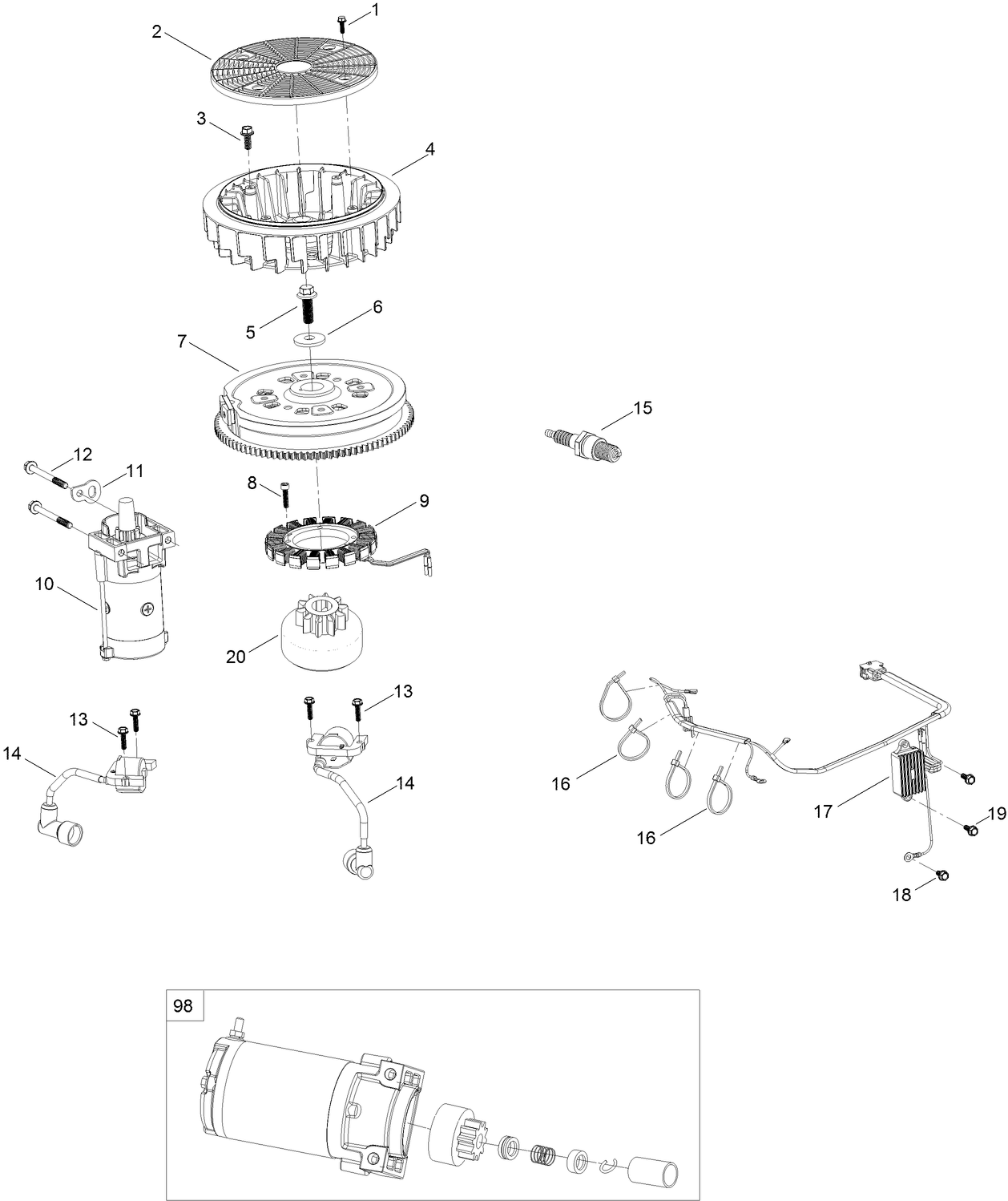 Ignition and Electrical Engine Assembly No. 127-9041