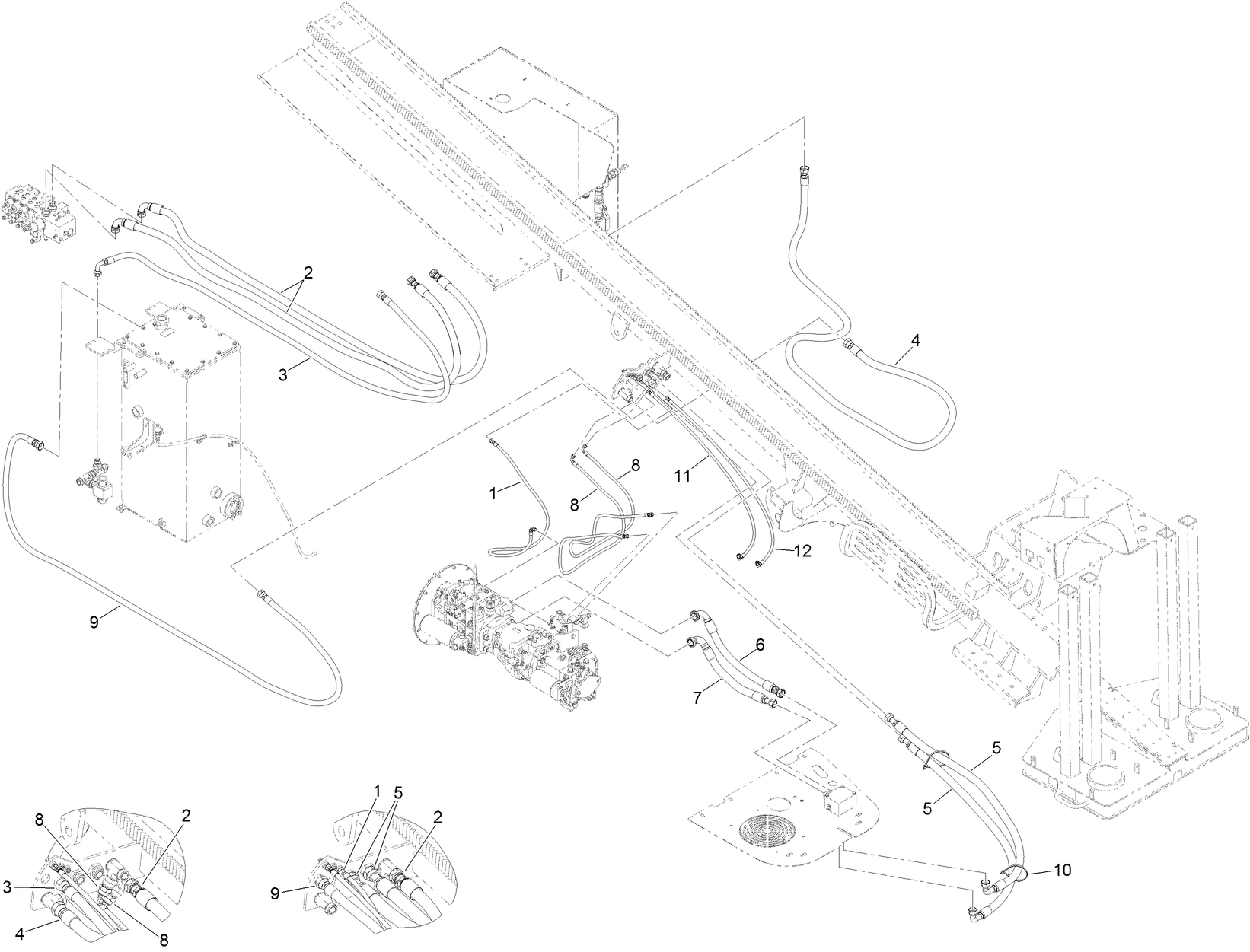 Hydraulic Pump Hose Assembly No. 3