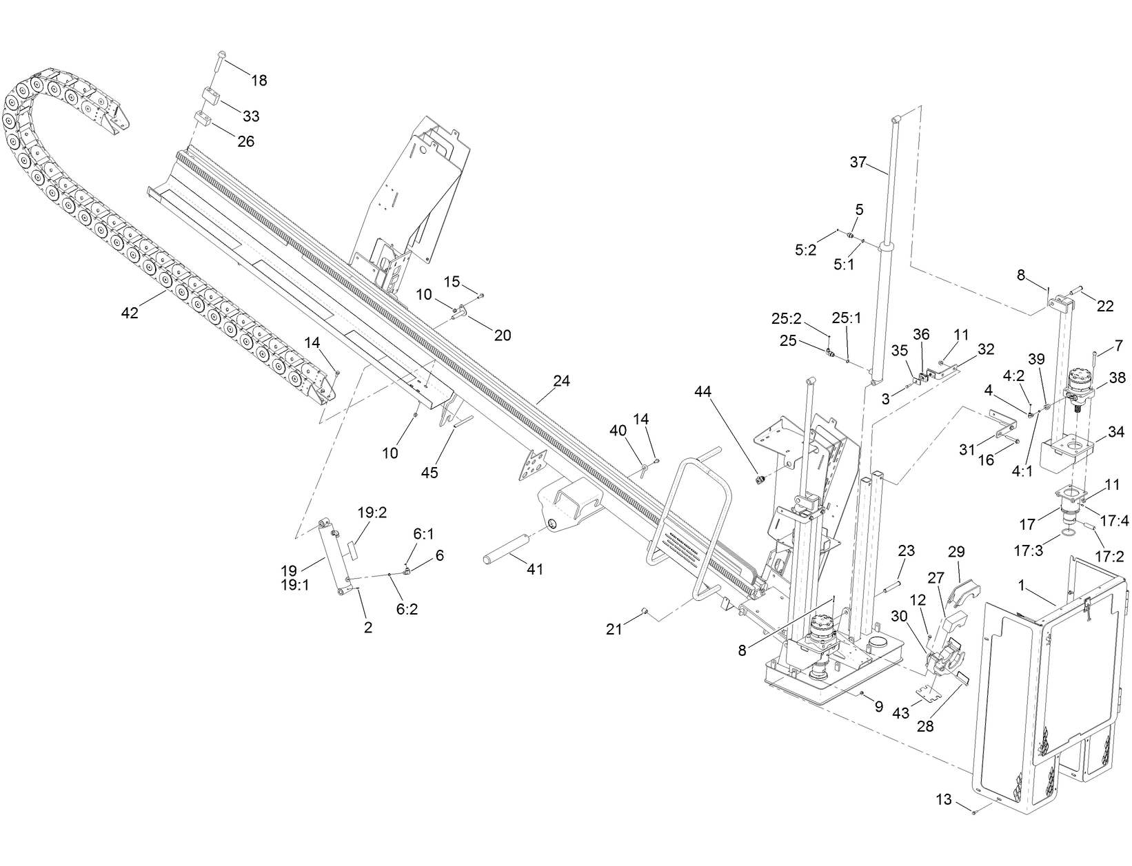 Thrust Frame and Stakedown Assembly