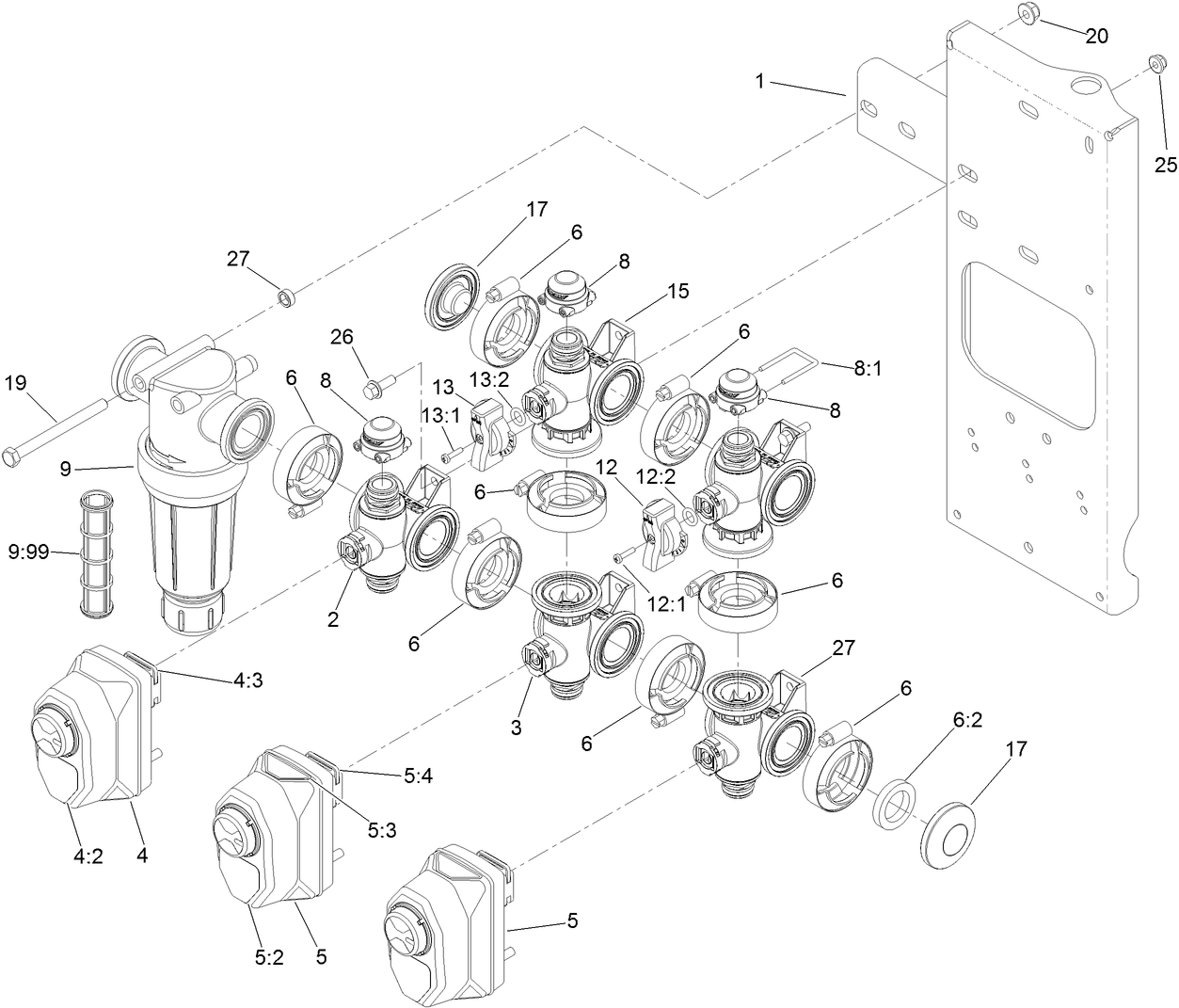 Aggitation Manifold Valve Assembly