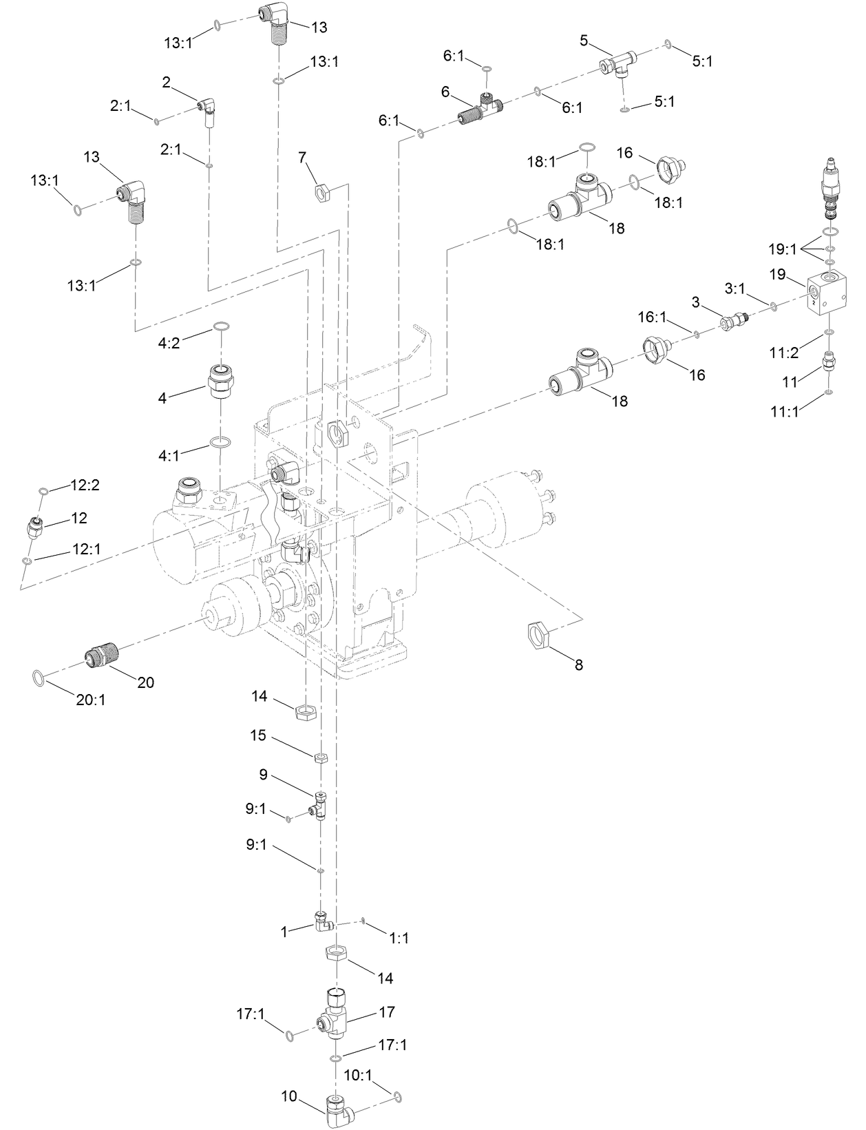Rotary Hydraulic Fitting Assembly