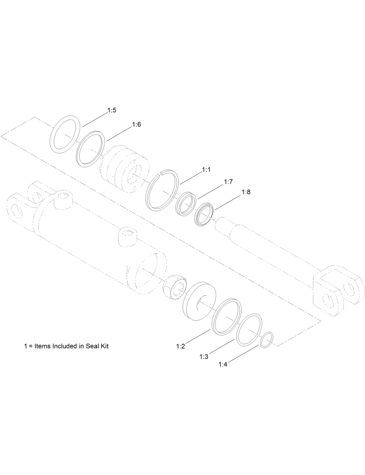 Hydraulic Cylinder Assembly No. AU8HC21004