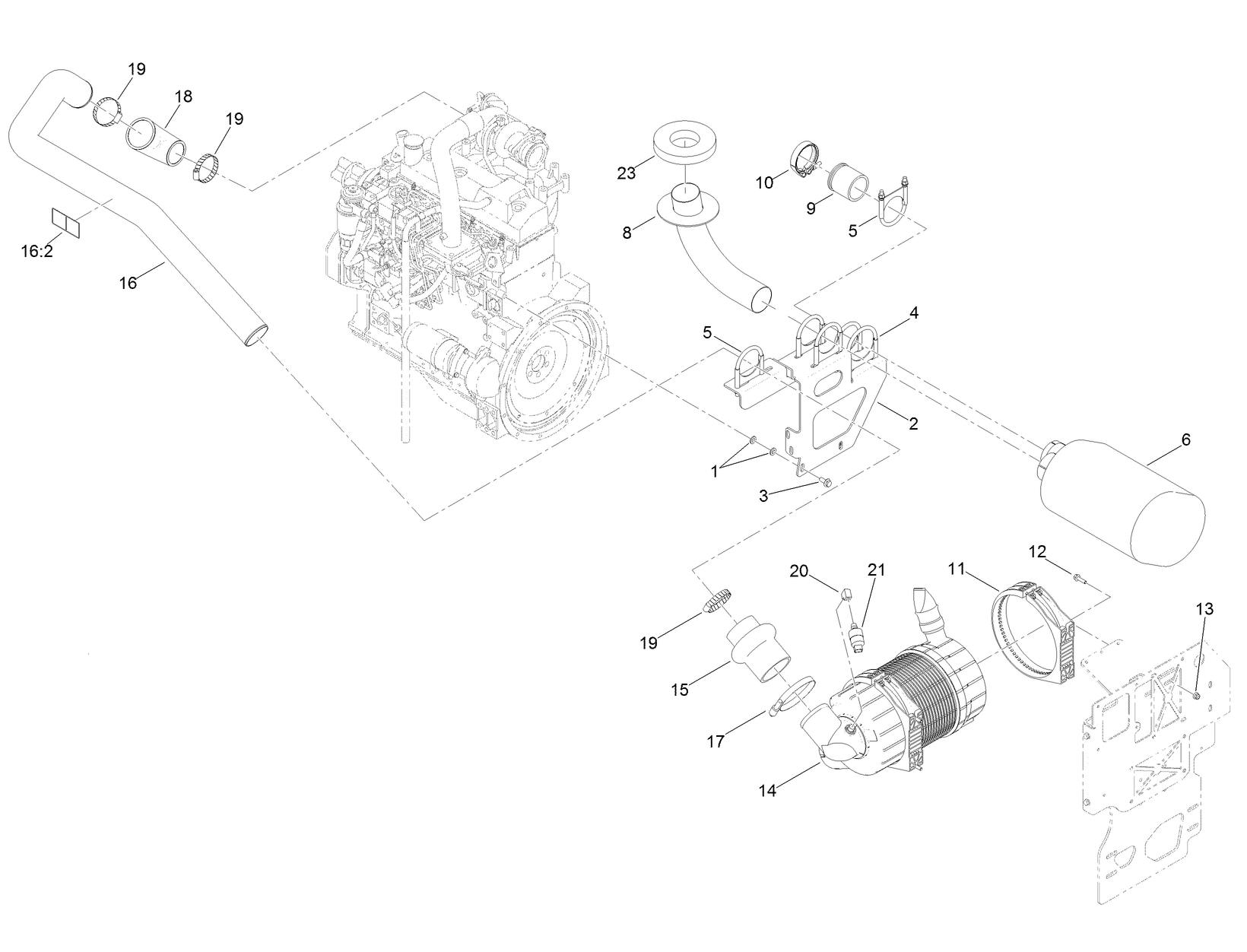 Engine Intake and Exhaust Assembly