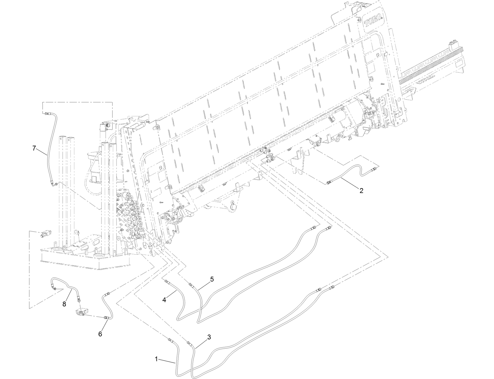Thrust Frame Hydraulic Hose Assembly No. 7