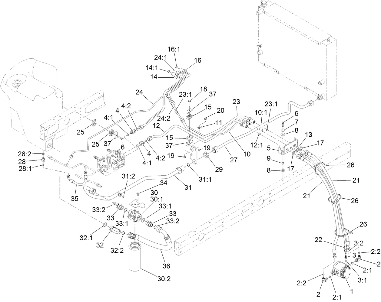 No. 2 and 3 Reel Drive Hydraulic Assembly