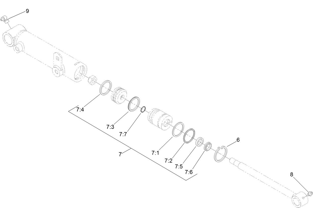 Hydraulic Cylinder Assembly No. 119-6987