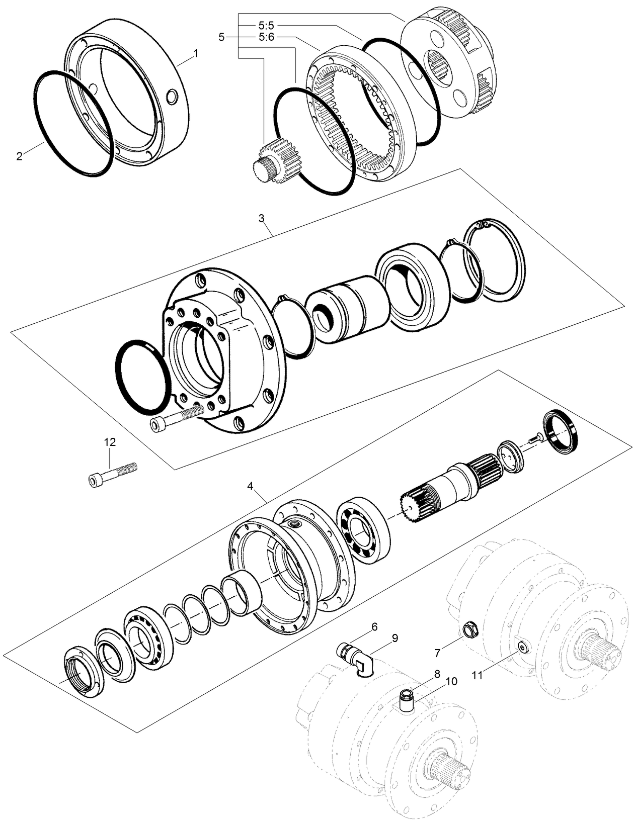 Planetary Gearbox Assembly No. AU8GB80063