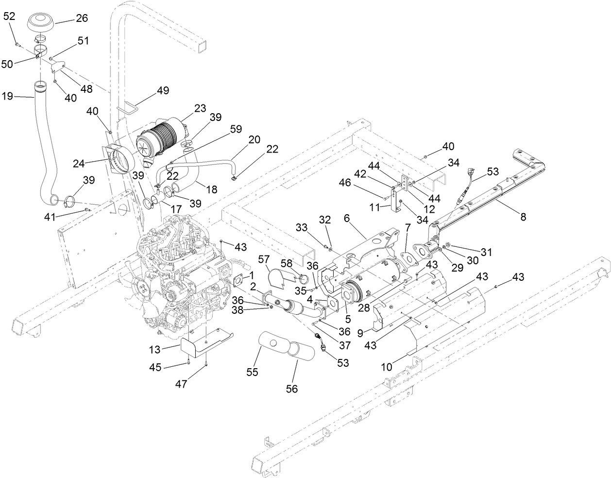 Exhaust and Air Cleaner Assembly