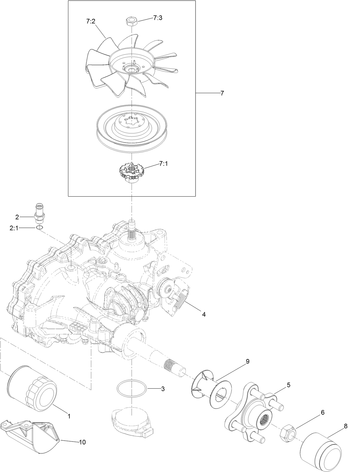 RH Transaxle Assembly No. 126-2884