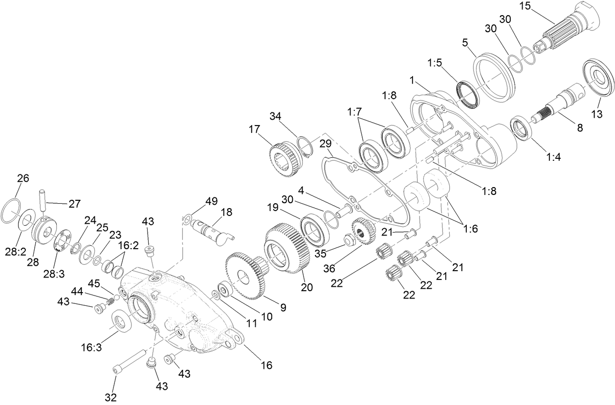 Groomer Drive Box Assembly