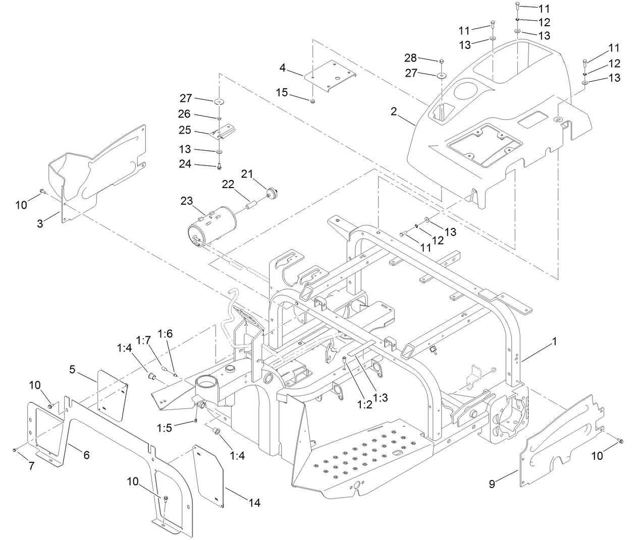 Frame and Console Assembly