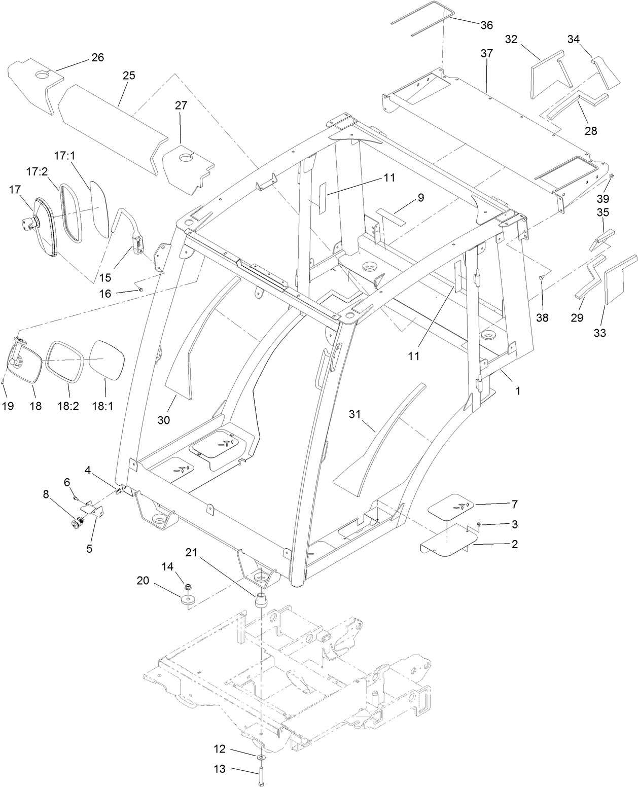 Frame, Mount and Seal Assembly