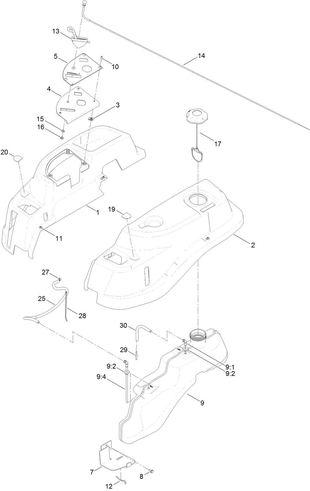 Body Styling and Fuel Tank Assembly