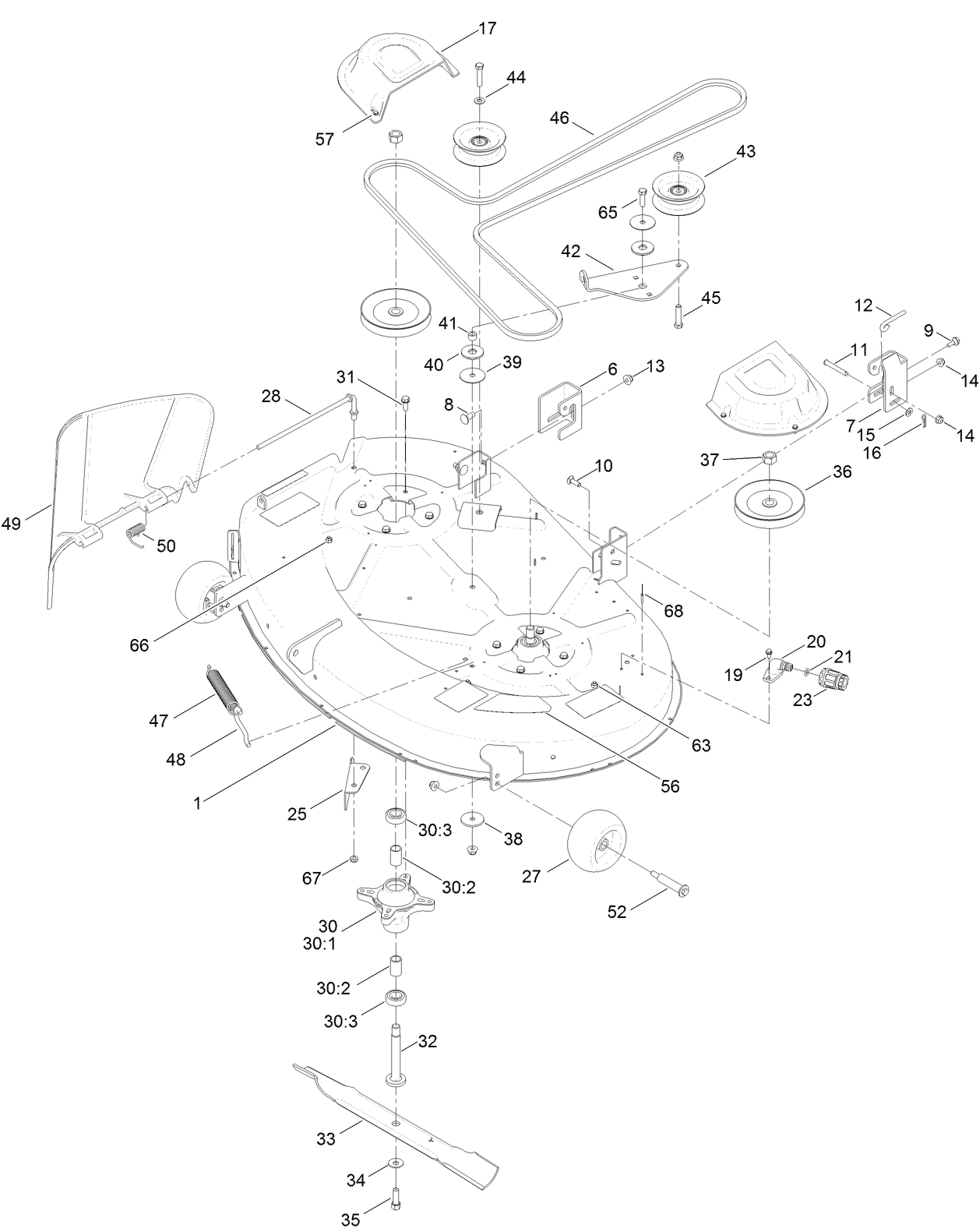 42 Inch Deck Assembly