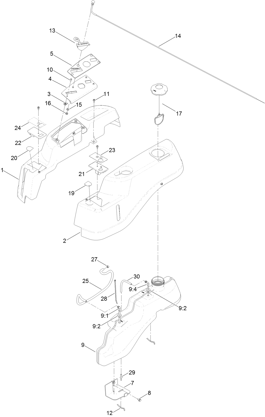 Body Styling and Fuel Tank Assembly