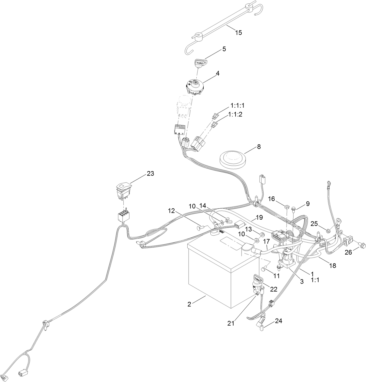 Battery and Electrical Assembly