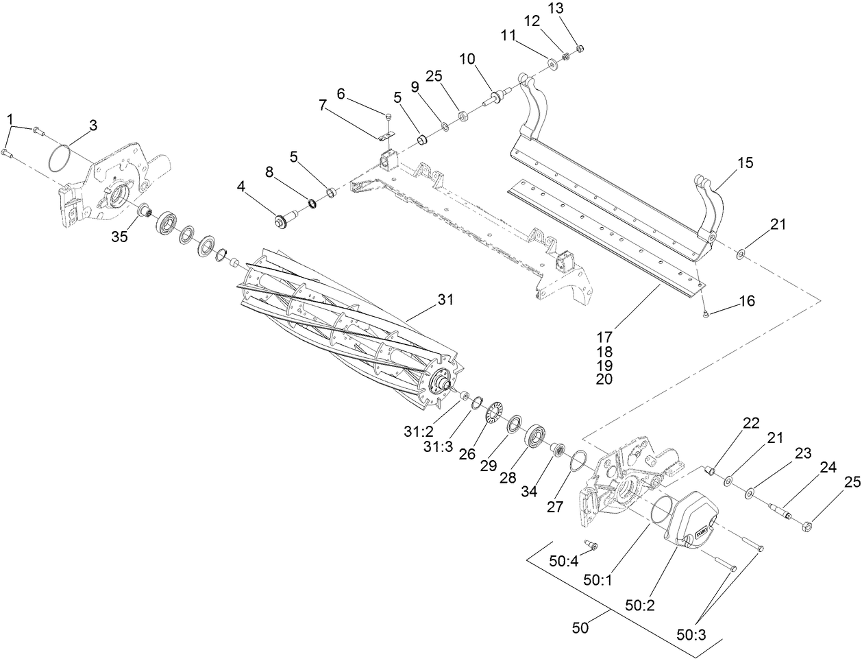 Reel and Bedbar Assembly