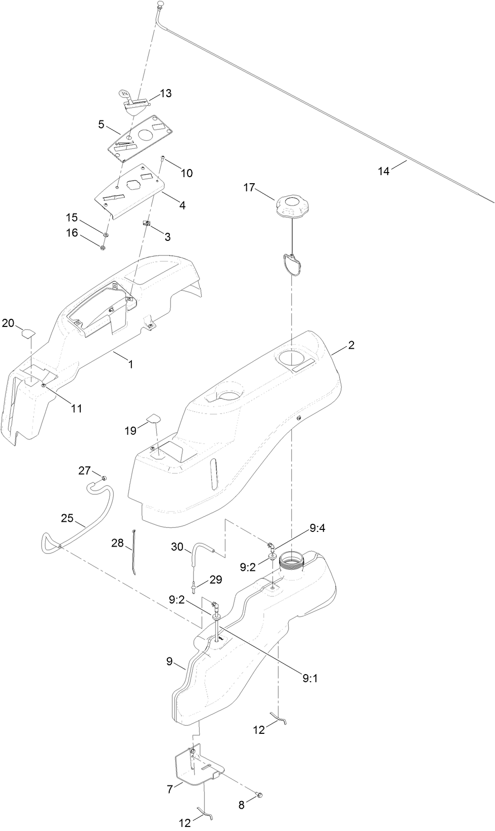 Body Styling and Fuel Tank Assembly