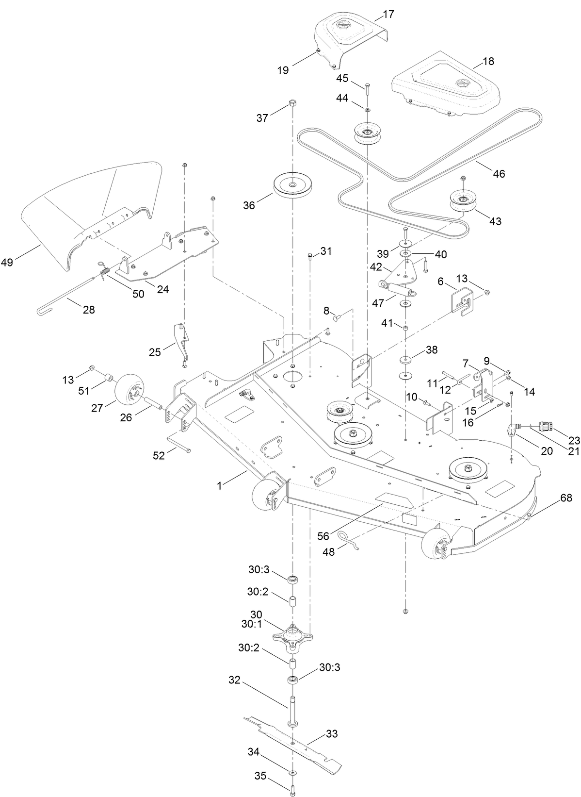 60 Inch Deck Assembly