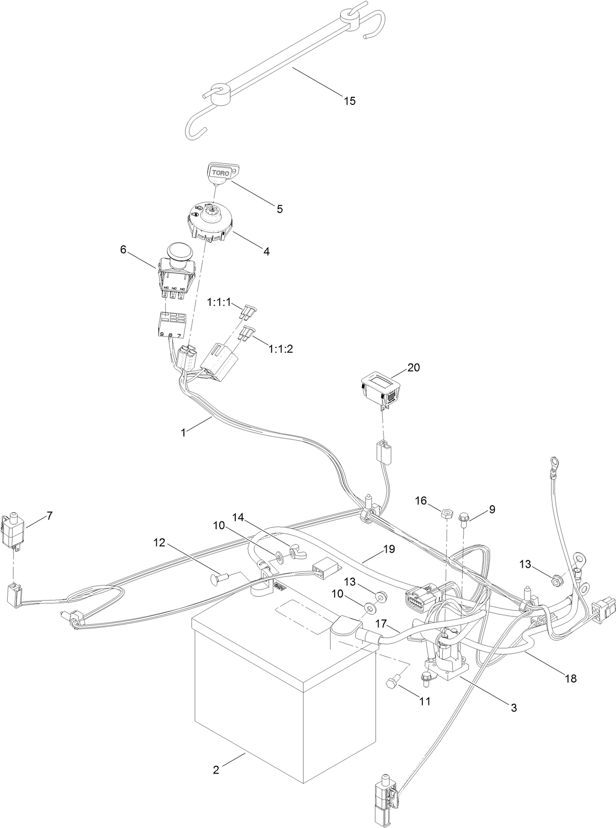 Battery and Electrical Assembly