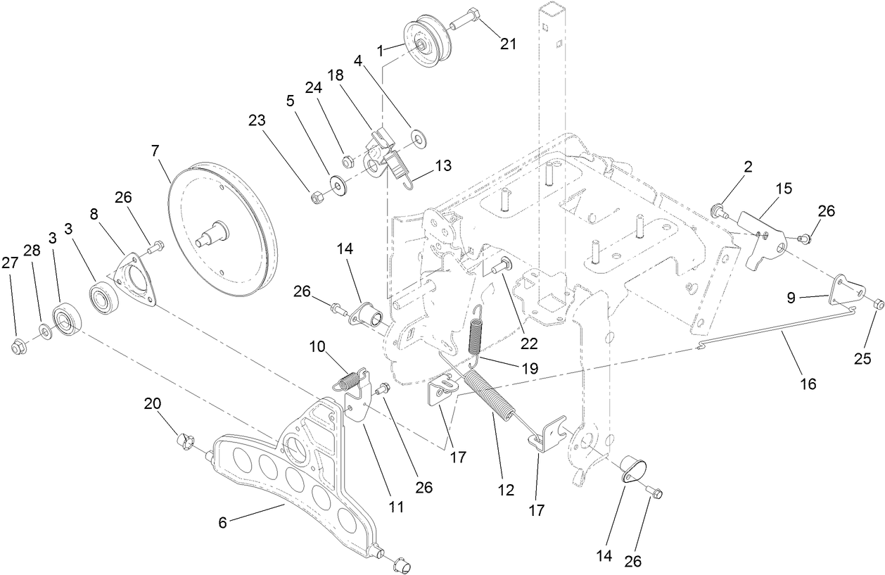 Pulley and Bellcrank Assembly