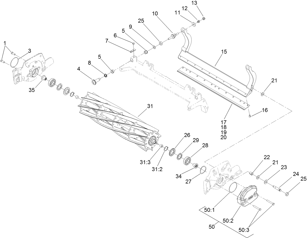 Reel and Bedbar Assembly