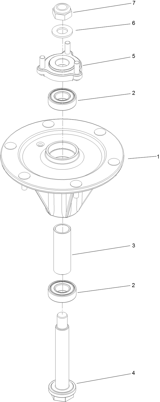 LH Spindle Assembly No. 127-0570