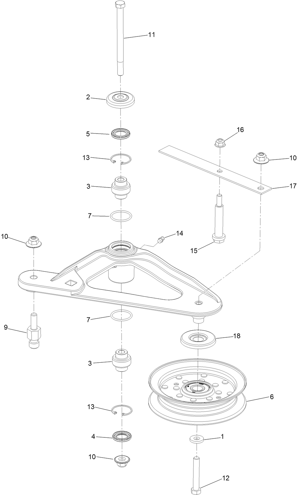 Deck Idler Assembly No. 126-1720