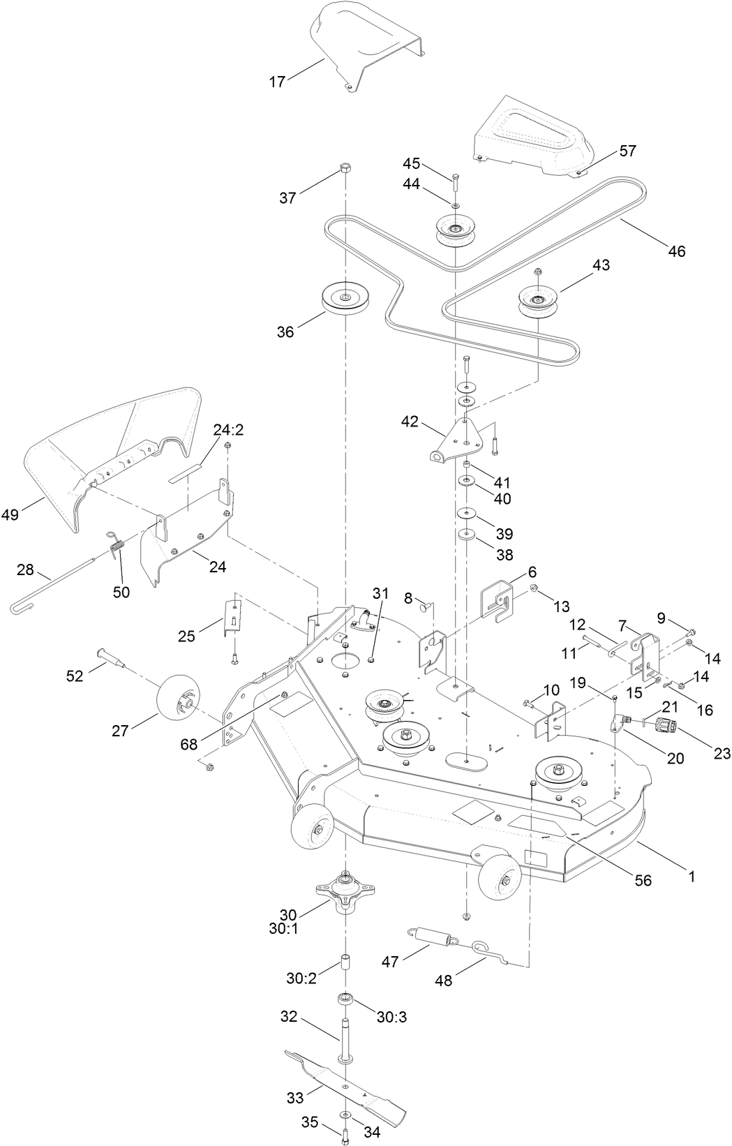 50 Inch Deck Assembly