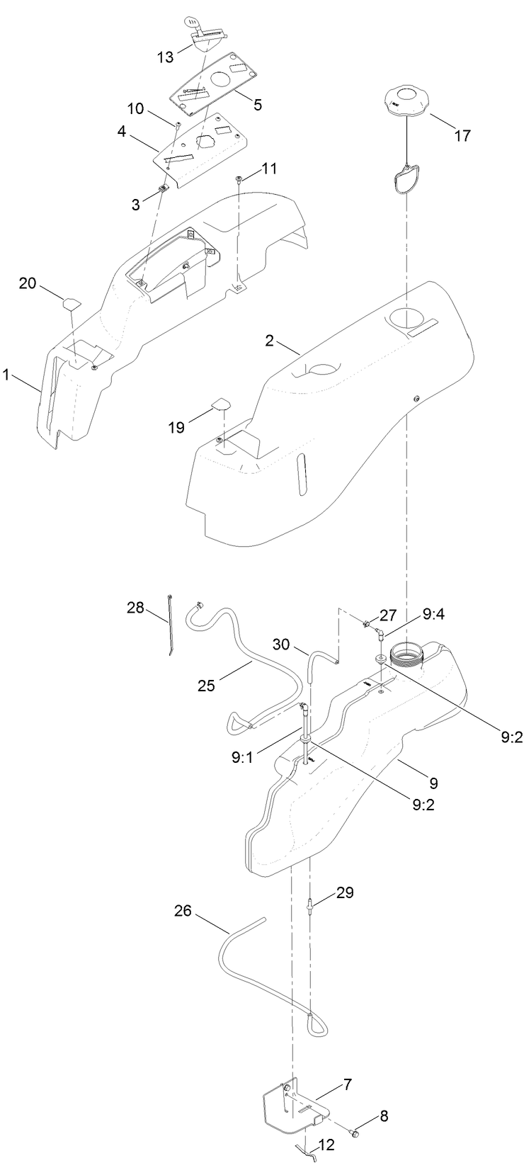 Body Styling and Fuel Tank Assembly